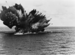 THE BATTLE OF THE ATLANTIC, 1939-1945 ((MOI) FLM 1984) HMS BARHAM explodes as her 15 inch magazine ignites, 25 November 1941. Copyright: © IWM. Original Source: http://www.iwm.org.uk/collections/item/object/205022049