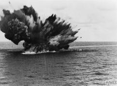 THE BATTLE OF THE ATLANTIC, 1939-1945 ((MOI) FLM 1984) HMS BARHAM explodes as her 15 inch magazine ignites, 25 November 1941. Copyright: © IWM. Original Source: http://www.iwm.org.uk/collections/item/object/205022049